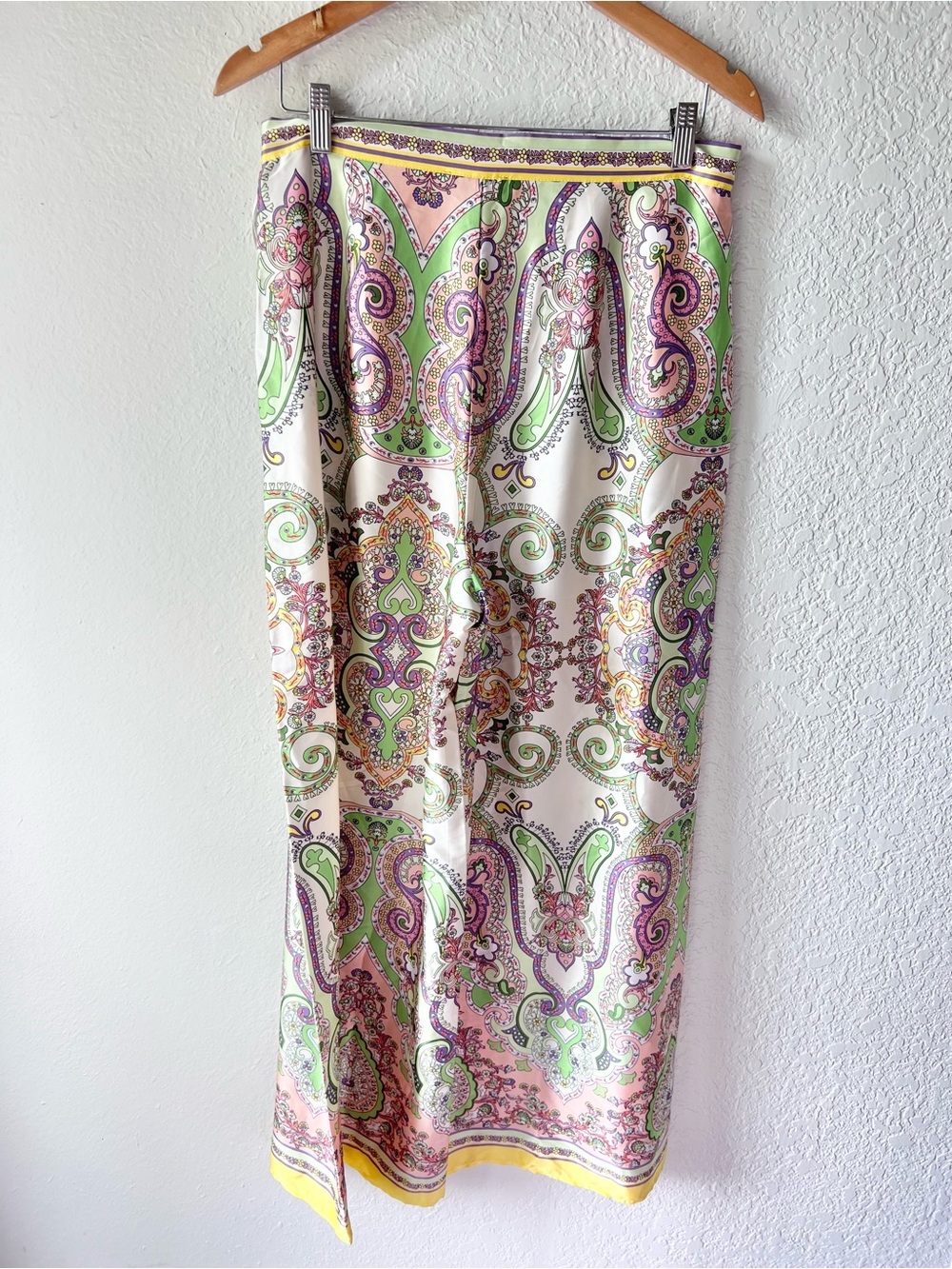 Fashion Nova Green Paisley Satin Maldives Pant Set Sz XL - Picture 9 of 9